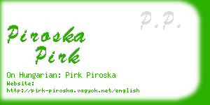 piroska pirk business card